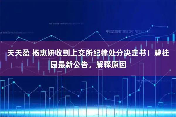 天天盈 杨惠妍收到上交所纪律处分决定书！碧桂园最新公告，解释原因